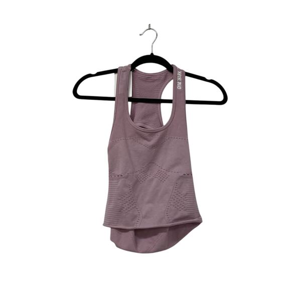 Gymshark Seamless Tank Top Womens Mesh Cutout Activewear Pink - Picture 1 of 2
